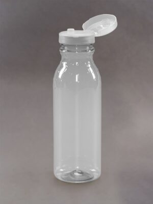 Flacone 300 ml neutro R-PET + Tappo a leva neutro con liner a induzione 38/400